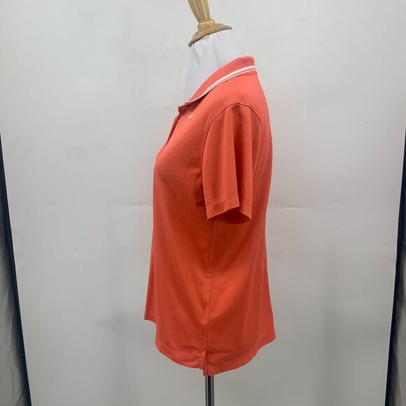 Nike Golf Shirt Juniors Girls Youth XL Victory Dri Fit Polo Nectarine Orange - Picture 4 of 12